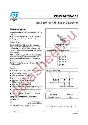 EMIF02-USB05C2 datasheet  