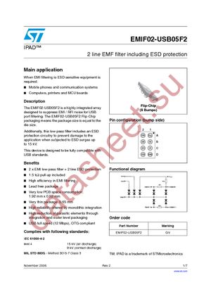 EMIF02-USB05F2 datasheet  