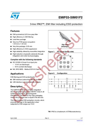 EMIF03-SIM01F2 datasheet  