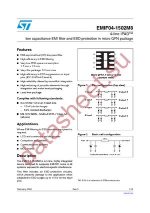 EMIF04-1502M8 datasheet  