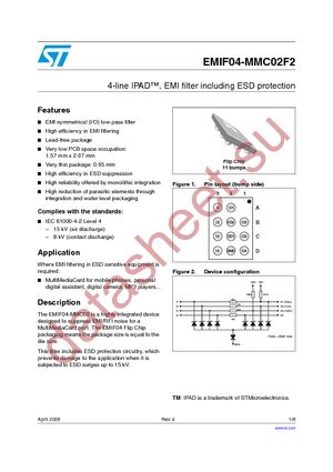 EMIF04-MMC02F2 datasheet  