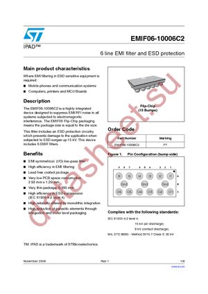 EMIF06-10006C2 datasheet  
