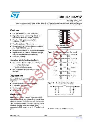 EMIF06-1005M12 datasheet  