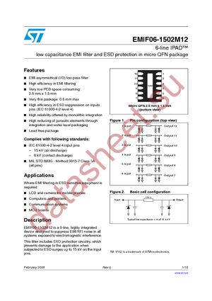 EMIF06-1502M12 datasheet  
