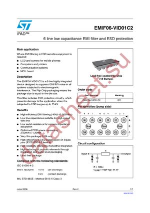 EMIF06-VID01C2 datasheet  