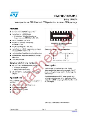 EMIF08-1005M16 datasheet  