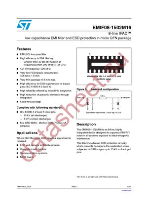EMIF08-1502M16 datasheet  