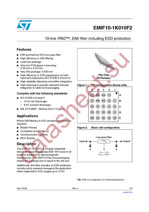 EMIF10-1K010F2 datasheet  