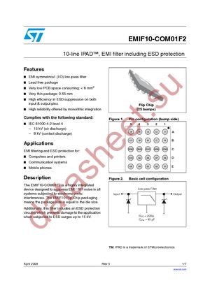 EMIF10-COM01F2 datasheet  