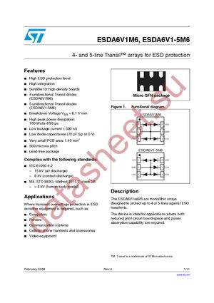 ESDA6V1-5M6 datasheet  