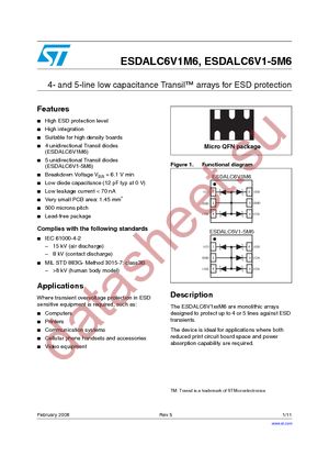 ESDALC6V1-5M6 datasheet  