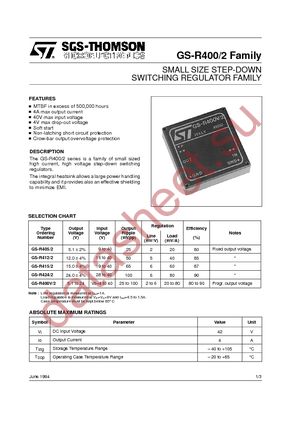 GS-R415/2 datasheet  