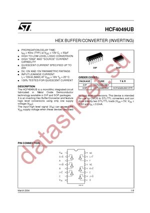 HCF4049UBM1 datasheet  