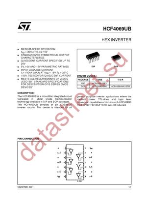 HCF4069UBEY datasheet  