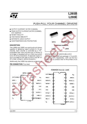 L293B datasheet  