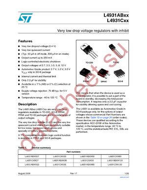 L4931ABDT30 datasheet  