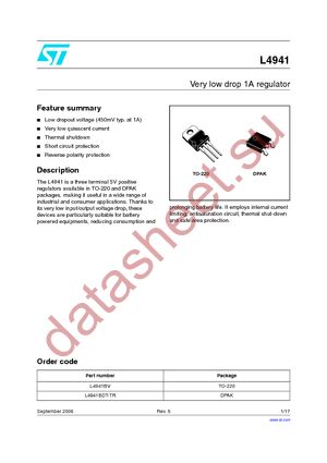 L4941BDT-TR datasheet  