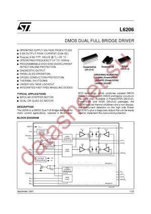 L6206D013TR datasheet  