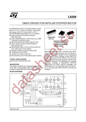 L6208D013TR datasheet  