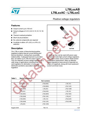 L78L05ABZ-TR datasheet  