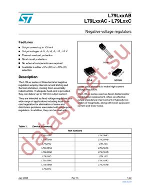 L79L08ACZ-AP datasheet  