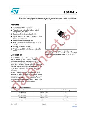 LD1084D2M80R datasheet  