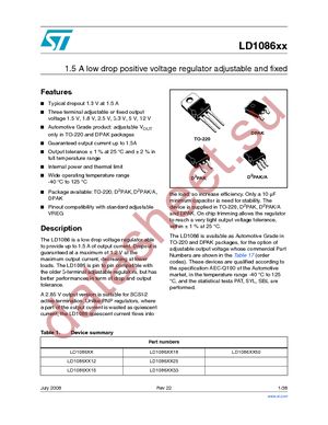 LD1086D2T33 datasheet  