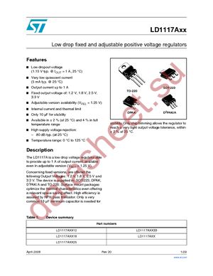 LD1117AS12TR datasheet  