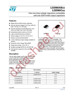 LD2980ABU33TR datasheet  