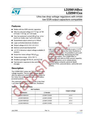 LD2981CU50TR datasheet  