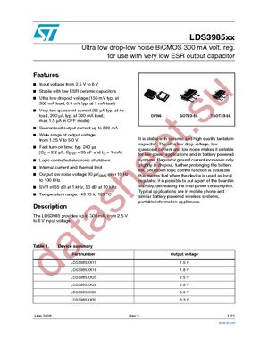 LDS3985M30R datasheet  