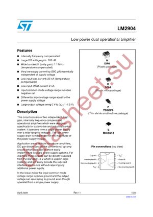 LM2904WD datasheet  