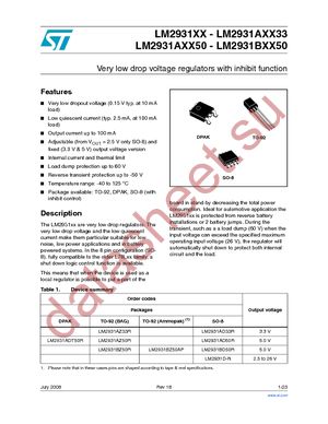 LM2931ADT50R datasheet  