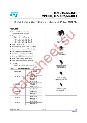 M24C01-RMN6P datasheet  