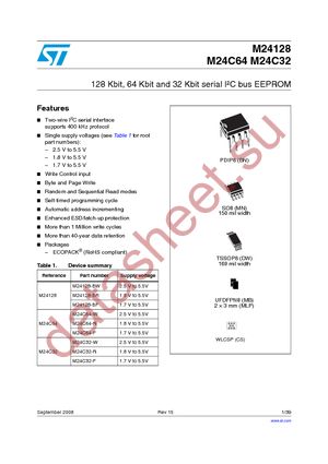 M24C32-RDW6TP datasheet  