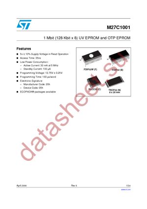 M27C1001-15C6TR datasheet  