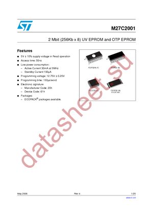 M27C2001-10F6 datasheet  