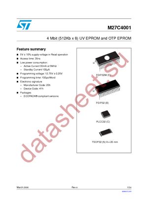 M27C4001-12C1 datasheet  