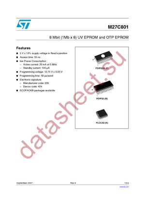 M27C801-100F6 datasheet  