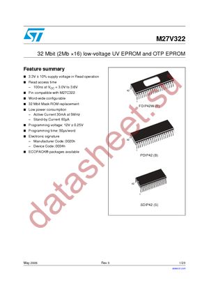 M27V322-100B1 datasheet  