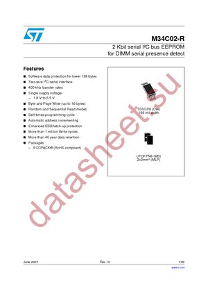 M34C02-RDW6T datasheet  