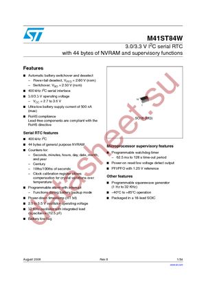 M41ST84WMQ6E datasheet  