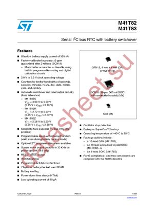 M41T82RM6E datasheet  