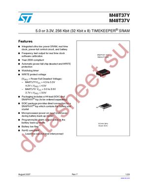 M48T37Y-70MH6F datasheet  