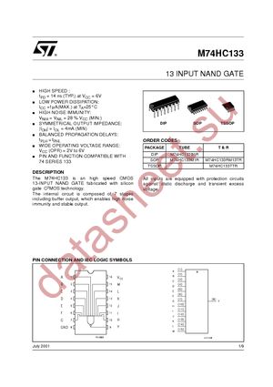 M74HC133M1R datasheet  