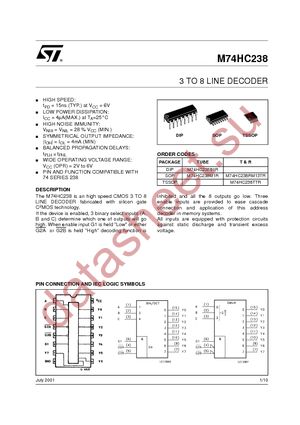 M74HC238RM13TR datasheet  