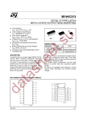 M74HC373RM13TR datasheet  