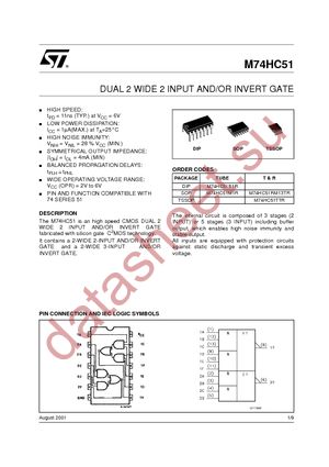 M74HC51M1R datasheet  