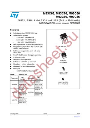 M93C46-BN6 datasheet  