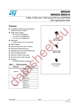 M95010-MN3T datasheet  